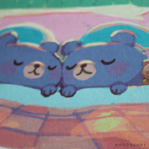 Sleepy Bears Mini Print