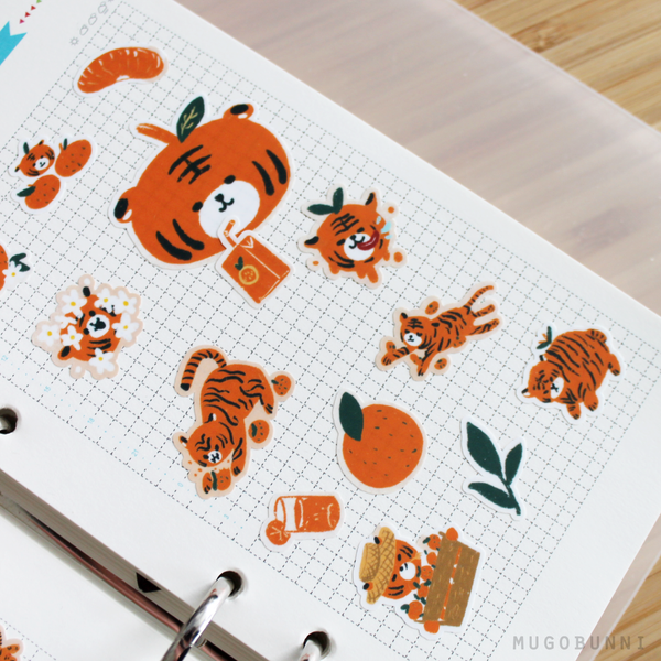 Tiger & Orange Sticker Sheet