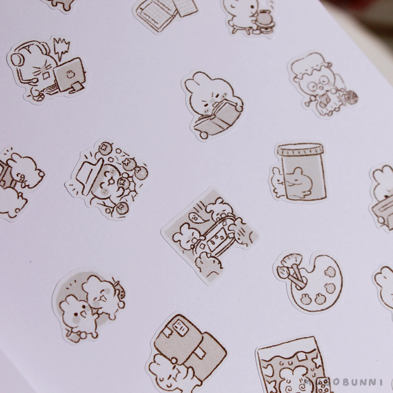 Sketch No Money Planner Sticker Sheet