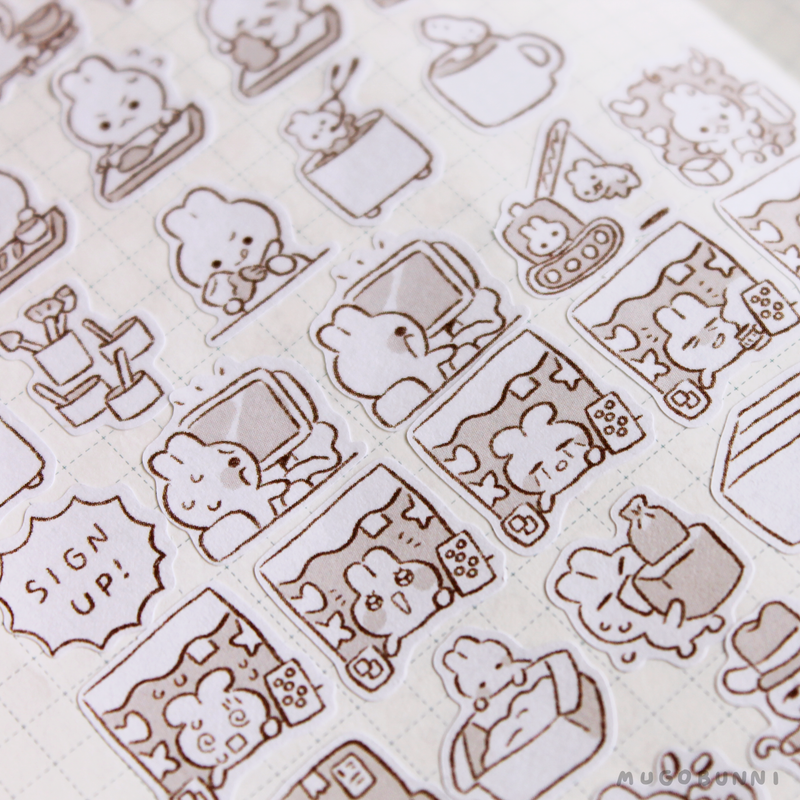 Sketch No Money Planner Sticker Sheet