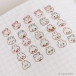 Bunmoji: Scared Sticker Sheet