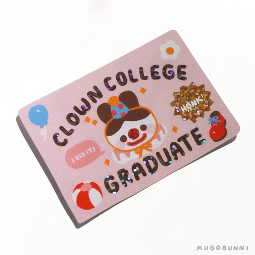 Clown College Graduate Sticker