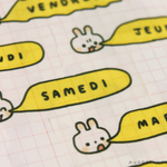 Days of the Week Bunmoji Washi Tape