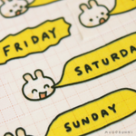 Days of the Week Bunmoji Washi Tape