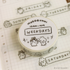 Updated Days of the Week Sketch Mugo Washi Tape