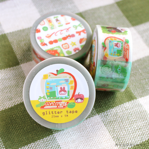 Apple Glitter Sticker Tape