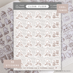 Sketch Clean Floor Planner Sticker Sheet