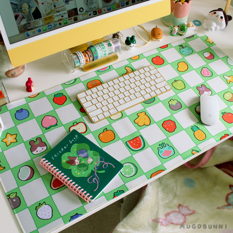 Desk Mat: Yummy Fruits 🍉 🍎 🍌 🍍 🍒 🍋