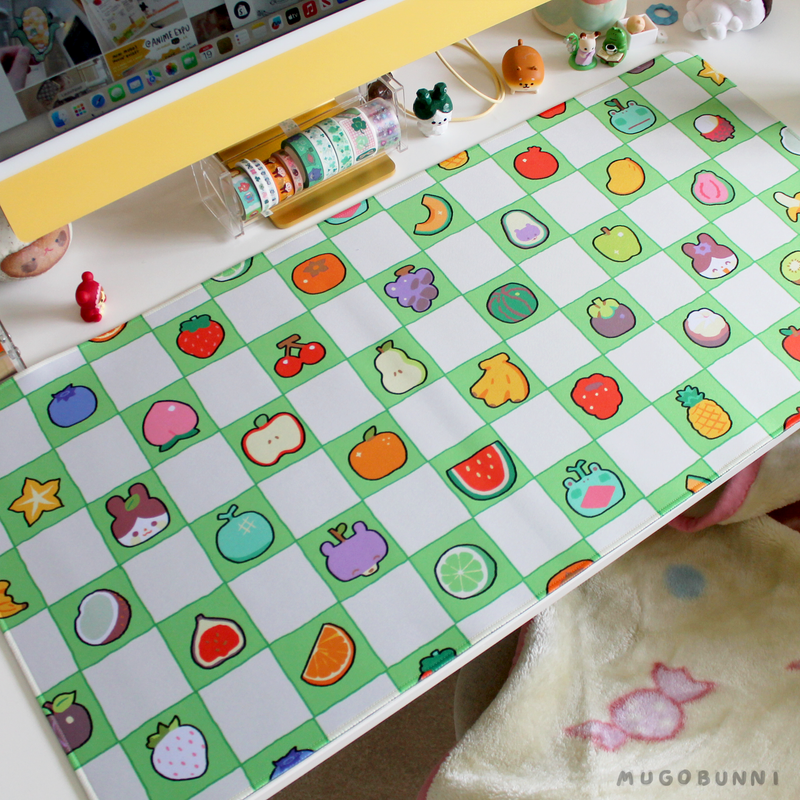 Desk Mat: Yummy Fruits 🍉 🍎 🍌 🍍 🍒 🍋