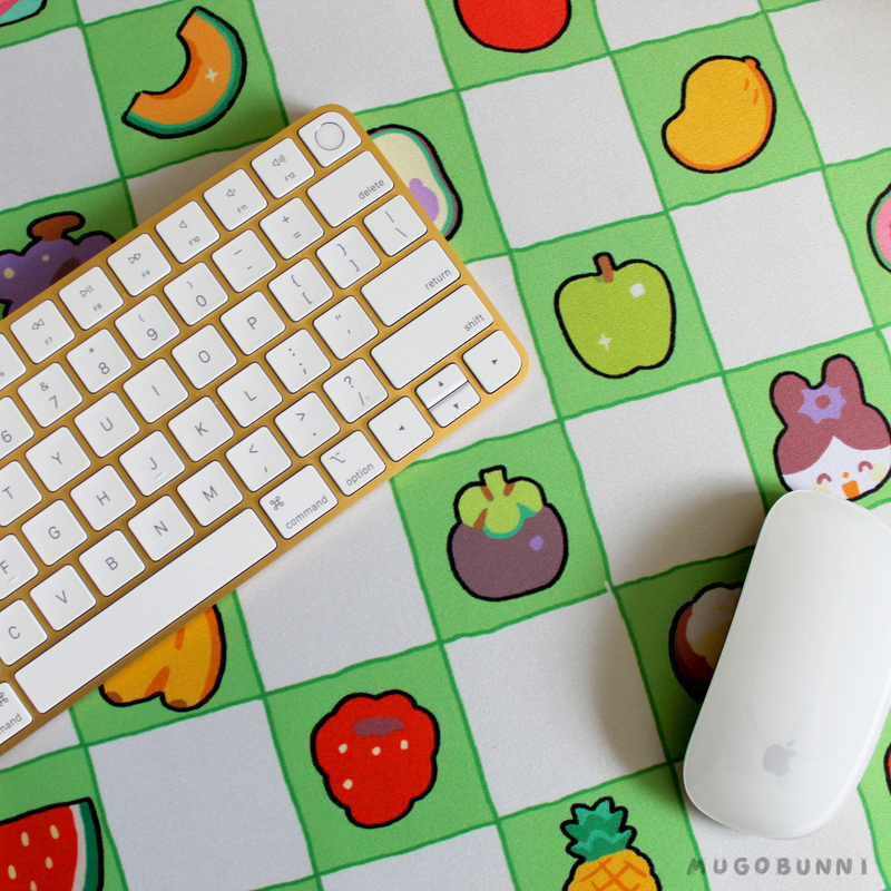 Desk Mat: Yummy Fruits 🍉 🍎 🍌 🍍 🍒 🍋