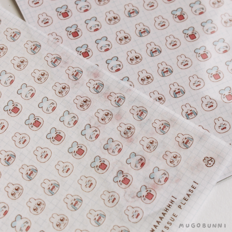 Bunmoji: Crying Sticker Sheet