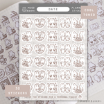 Sketch Date Planner Sticker Sheet