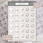 Sketch Dentist Planner Sticker Sheet