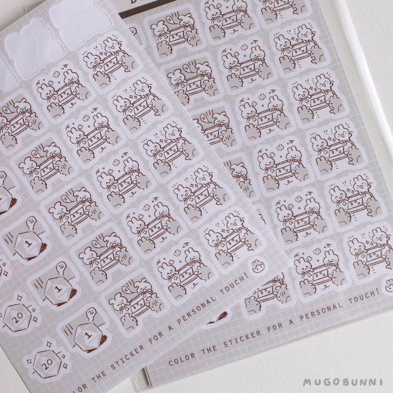 Sketch Dice Game Planner Sticker Sheet