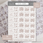 Sketch Dice Game Planner Sticker Sheet