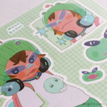 Moo Moo Space Patrol Redacted Sticker Sheet