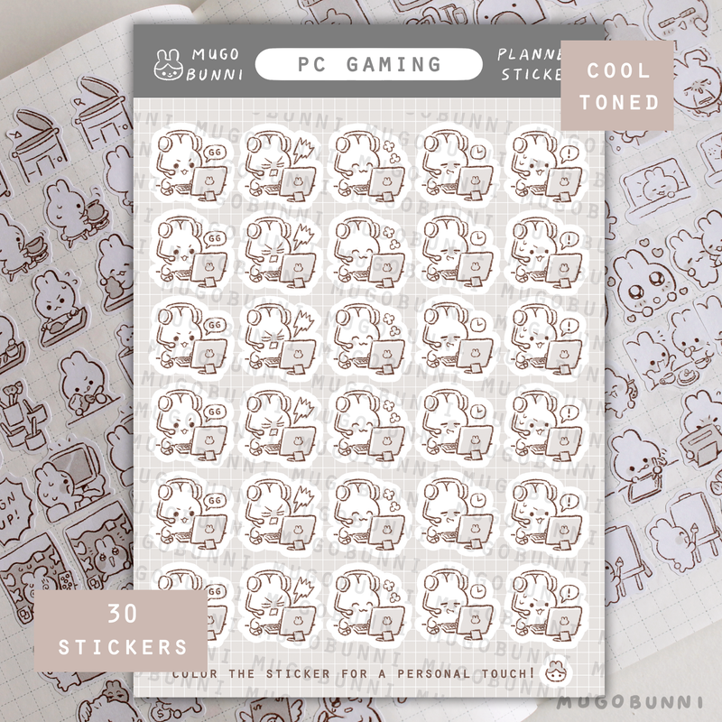 Sketch PC Gaming Planner Sticker Sheet