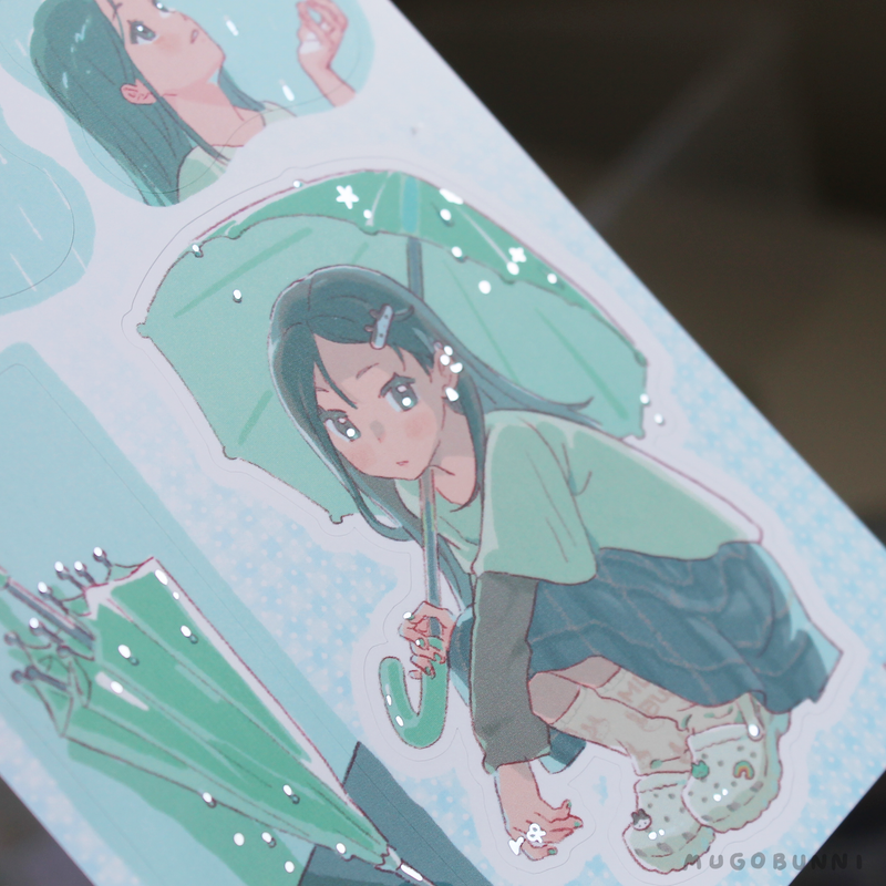 In The Rain Sticker Sheet – mugobunni