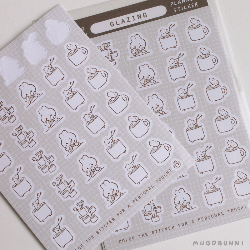 Sketch Glazing Planner Sticker Sheet