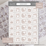 Sketch Grocery Planner Sticker Sheet