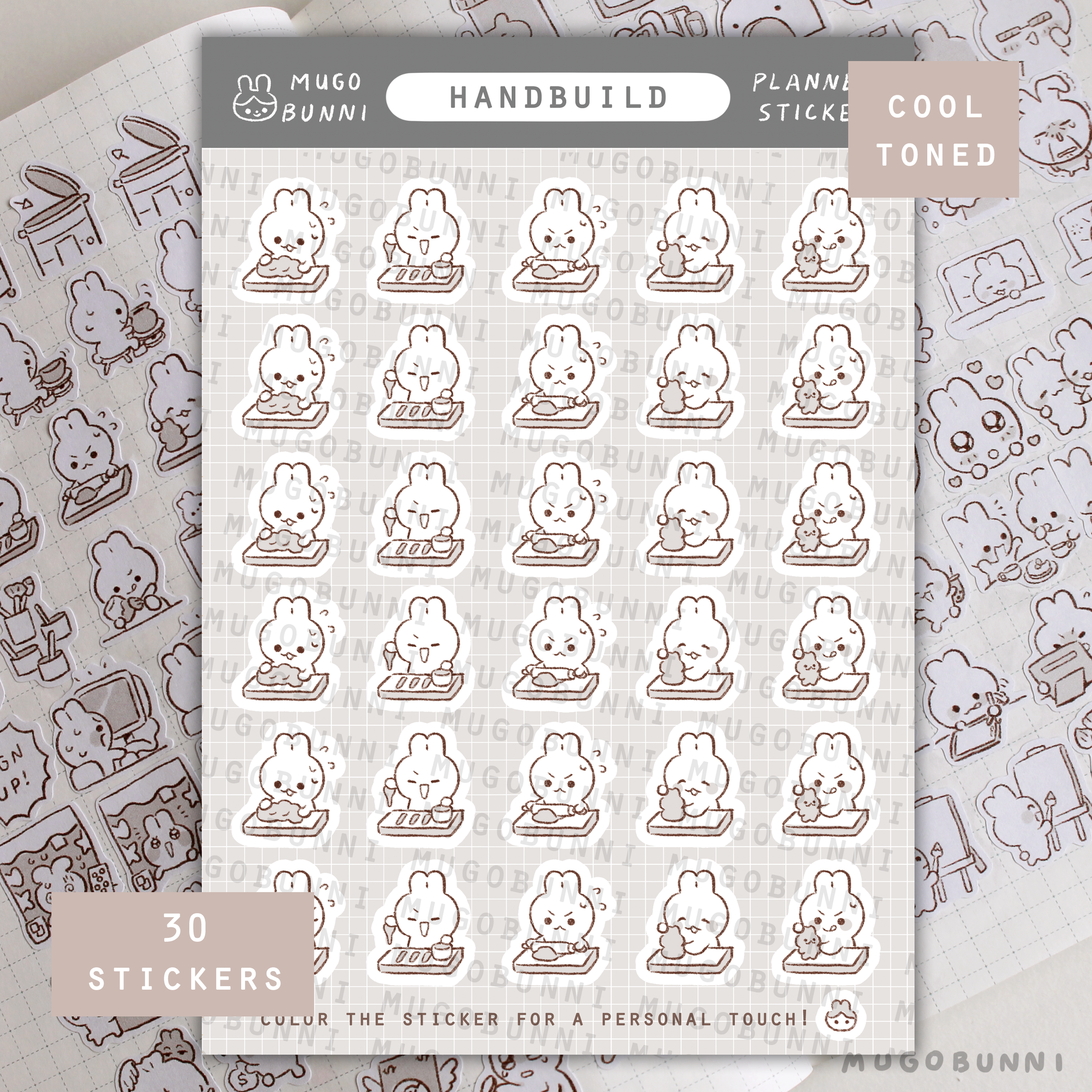 Plan Hand Sticker Sketch Hand Build Planner Sticker Sheet – mugobunni