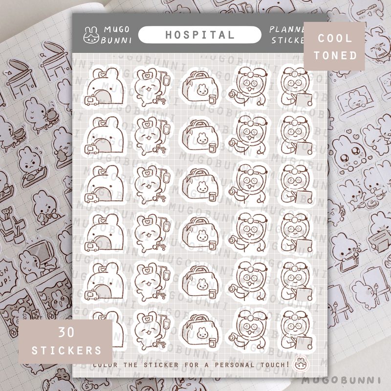 Sketch Hospital Planner Sticker Sheet