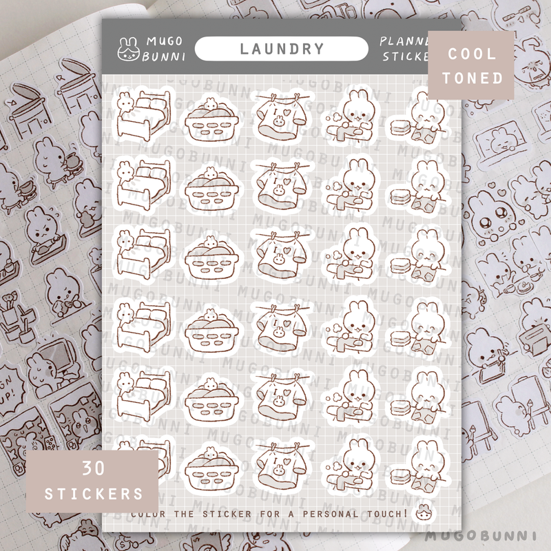 Sketch Laundry Planner Sticker Sheet