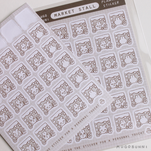 Sketch Market Stall Planner Sticker Sheet