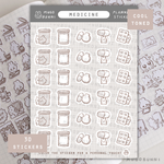 Sketch Medicine Planner Sticker Sheet