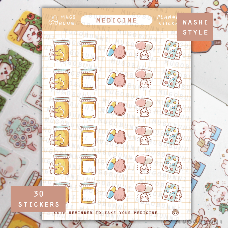 Medicine Planner Sticker Sheet – mugobunni
