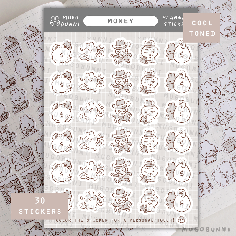 Sketch Money Planner Sticker Sheet