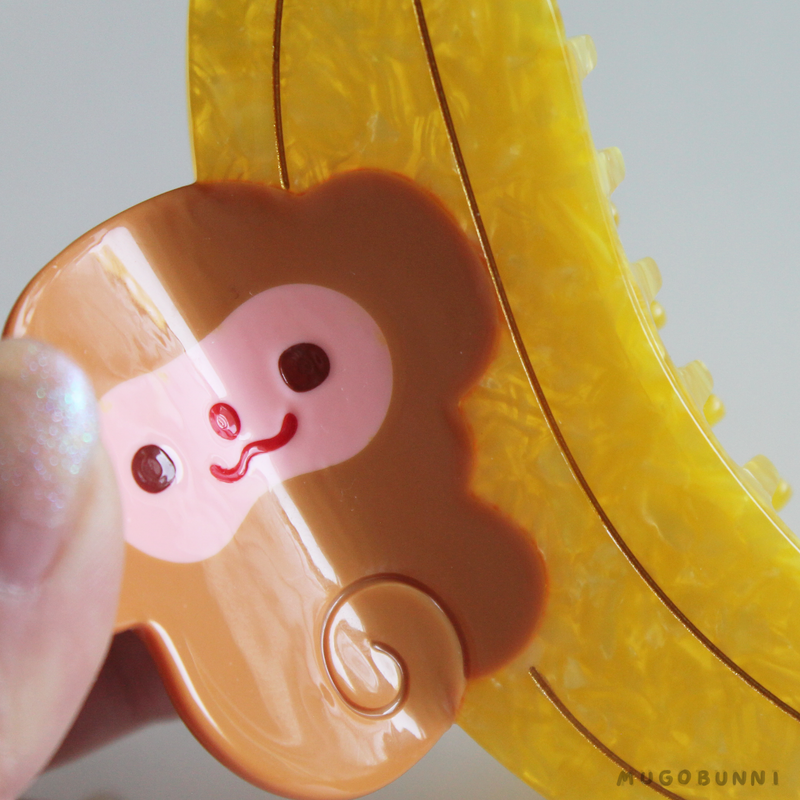 PREORDER SPECIAL: Monkey banana hairclaw clip READ DESCRIPTION