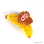 PREORDER SPECIAL: Monkey banana hairclaw clip READ DESCRIPTION