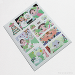 Moo Moo Space Patrol Comic Sticker Sheet