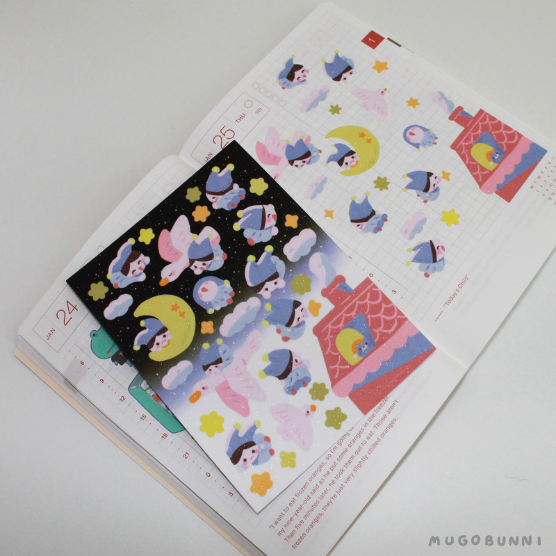 Night Flight with Mugo Sticker Sheet