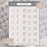 Sketch No Money Planner Sticker Sheet