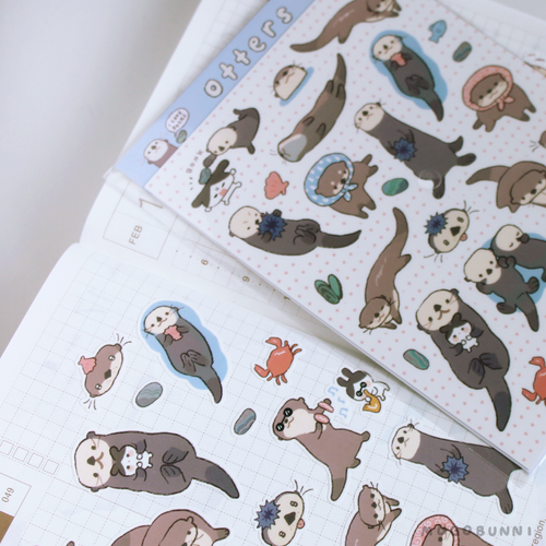 Otters Sticker Sheet