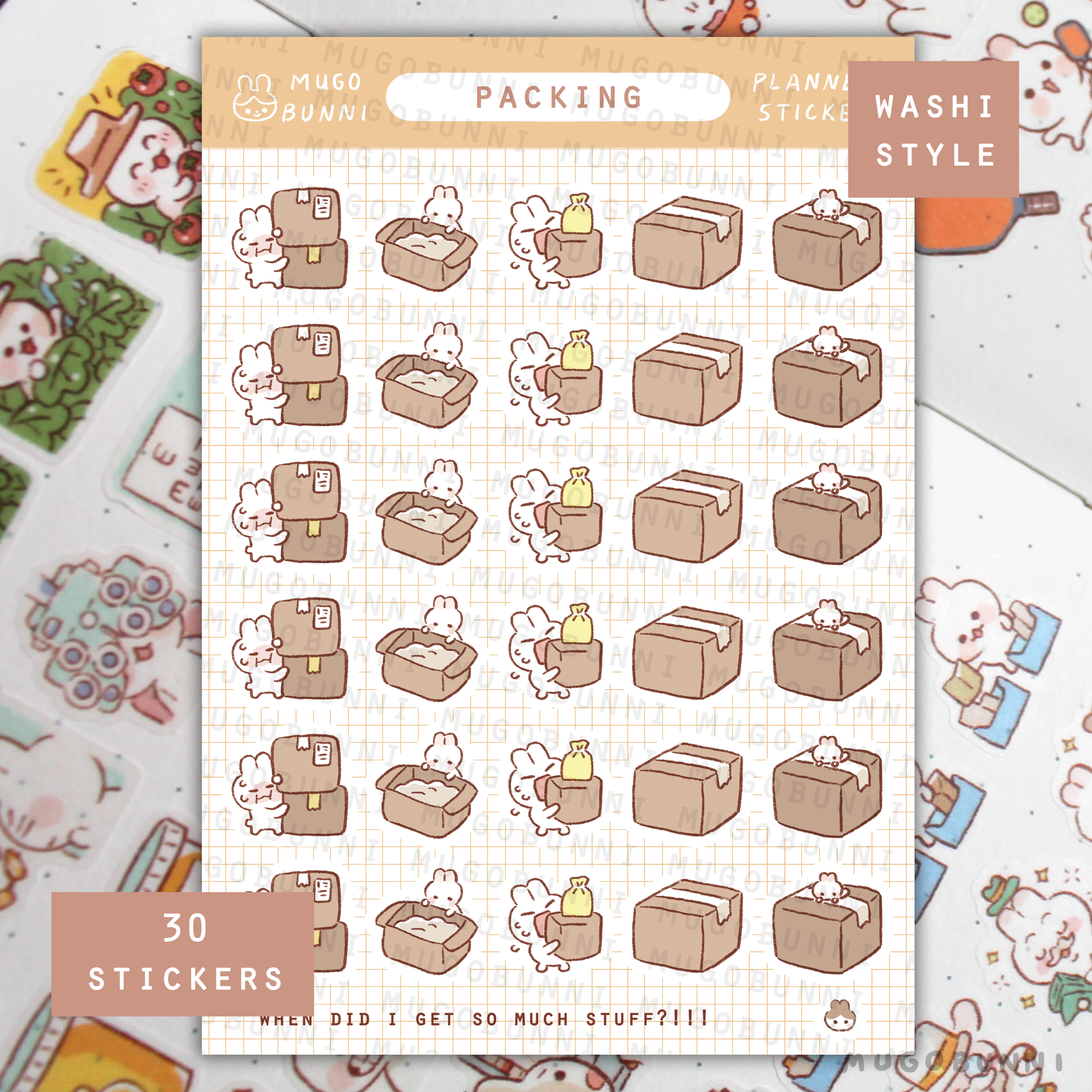 Packing Planner Sticker Sheet – mugobunni