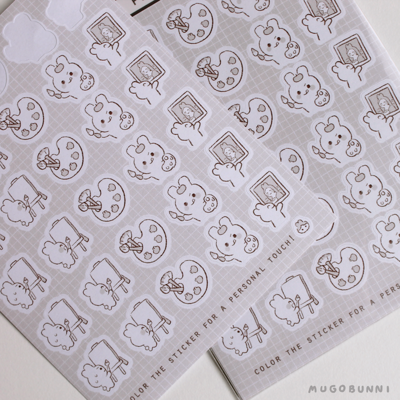 Sketch Painting Planner Sticker Sheet