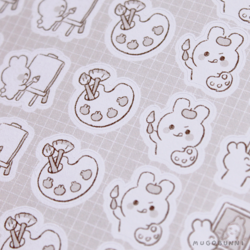 Sketch Painting Planner Sticker Sheet