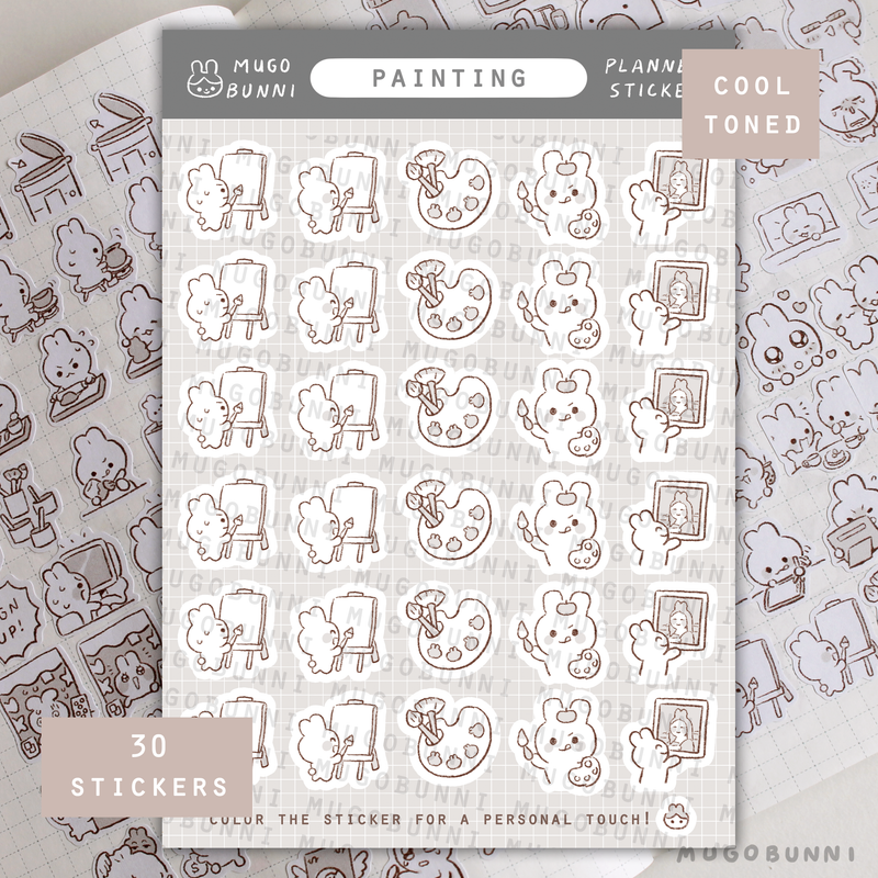 Sketch Painting Planner Sticker Sheet