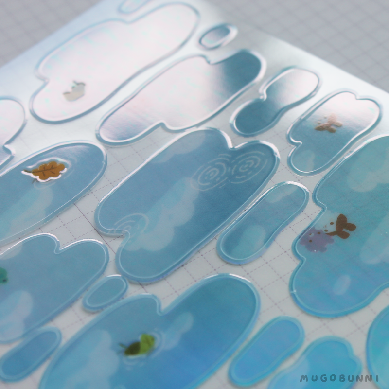 Glimmery Puddles Sticker Sheet – mugobunni
