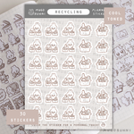 Sketch Recycling Planner Sticker Sheet