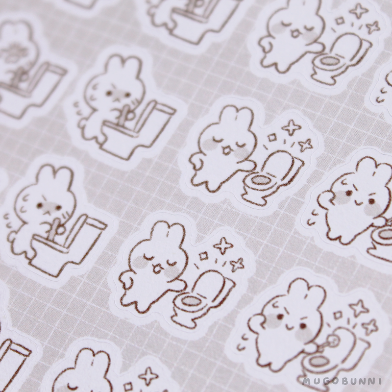 Sketch Toilet Planner Sticker Sheet