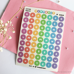 Alphabet Dot Sticker Sheet