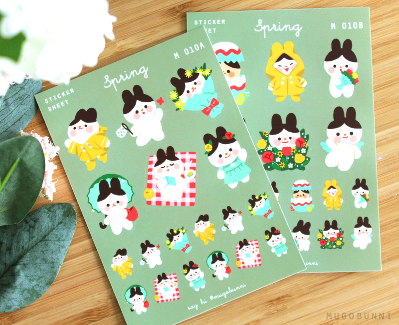 Spring Time Clear Sticker Spring Time Sticker Sheet – mugobunni
