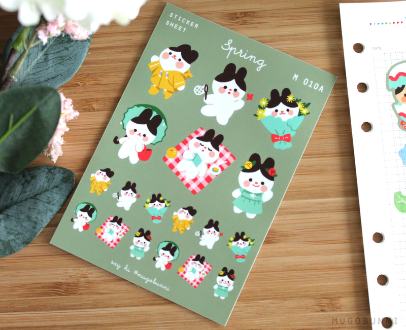Spring Time Sticker Face Spring Time Sticker Sheet – mugobunni