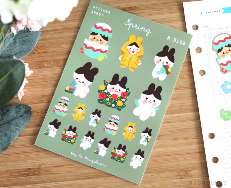 Spring Time Sticker Face Spring Time Sticker Sheet – mugobunni