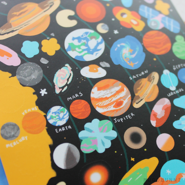 Solar System Sticker Sheet – mugobunni