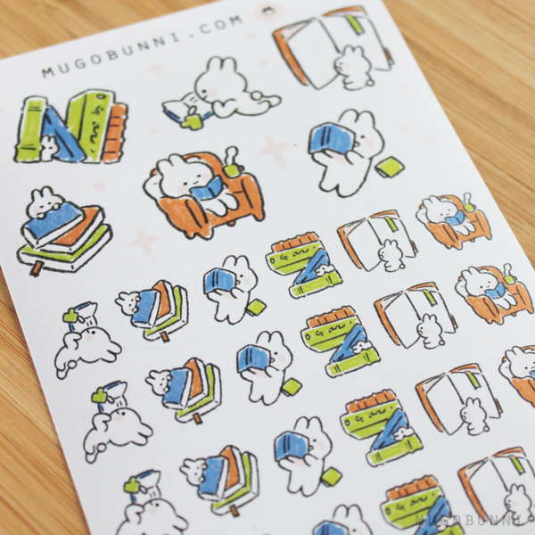 Reading Book Planner Sticker Sheet – mugobunni